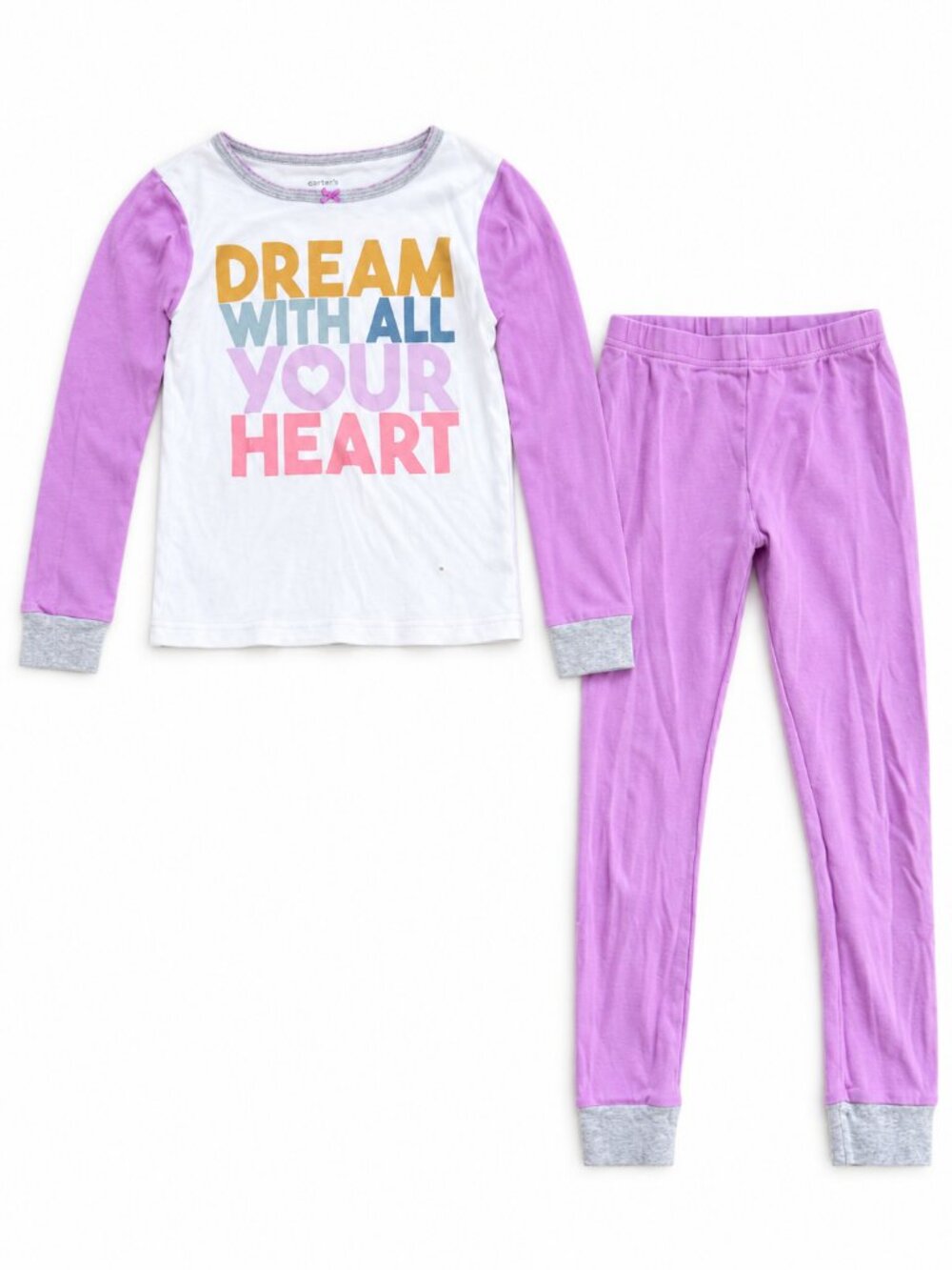 Carter's Girls Dream With All Your Heart Pajama Set Size 6